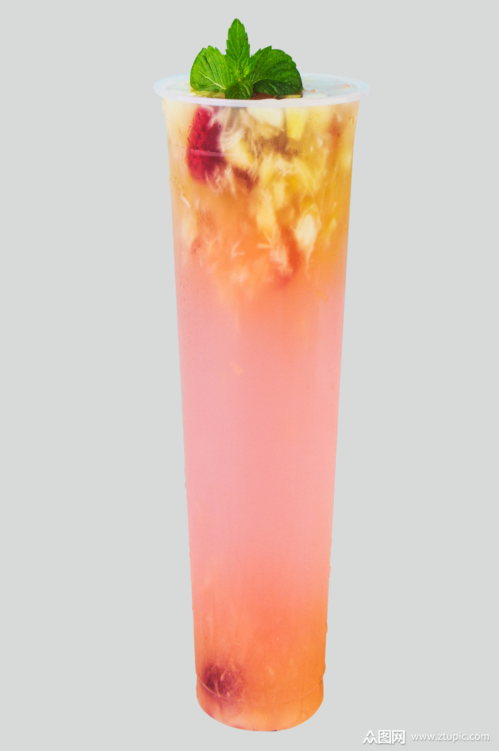 蜜桃水果茶素材