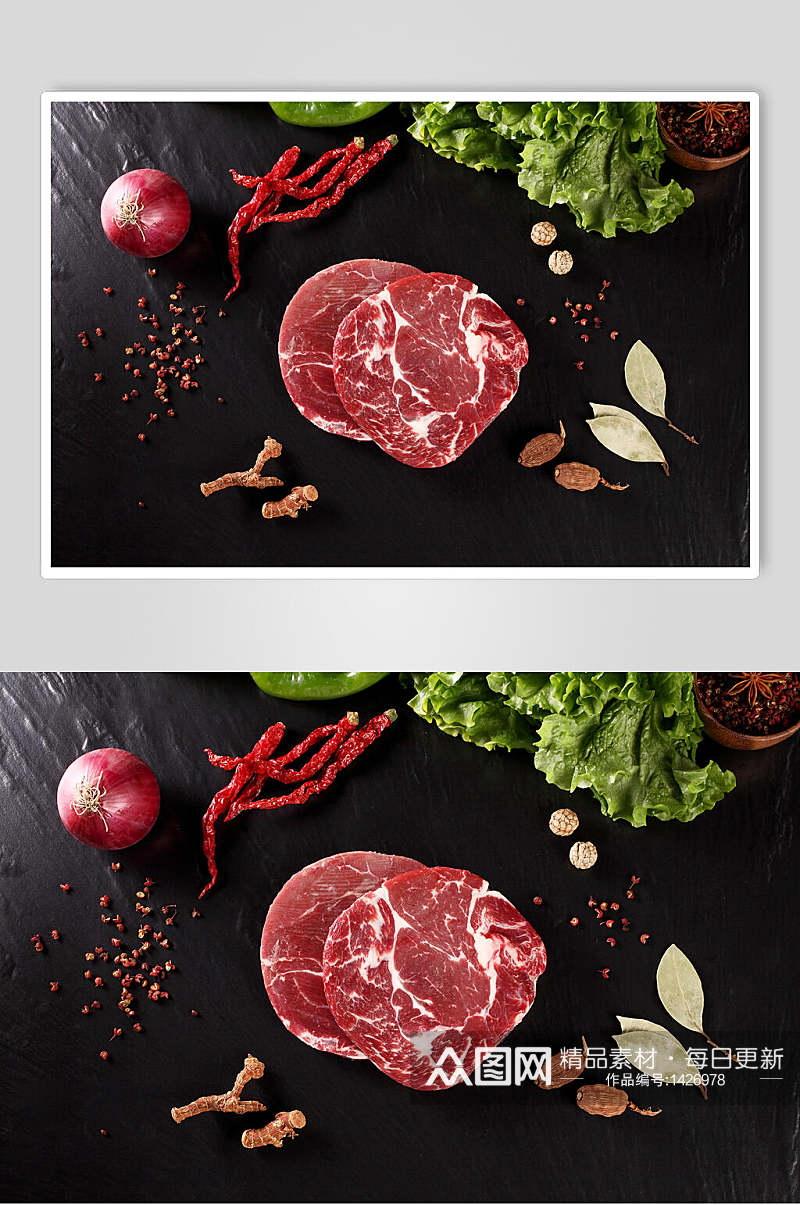 牛排实拍图生鲜原片牛肉高级食材摄影图素材