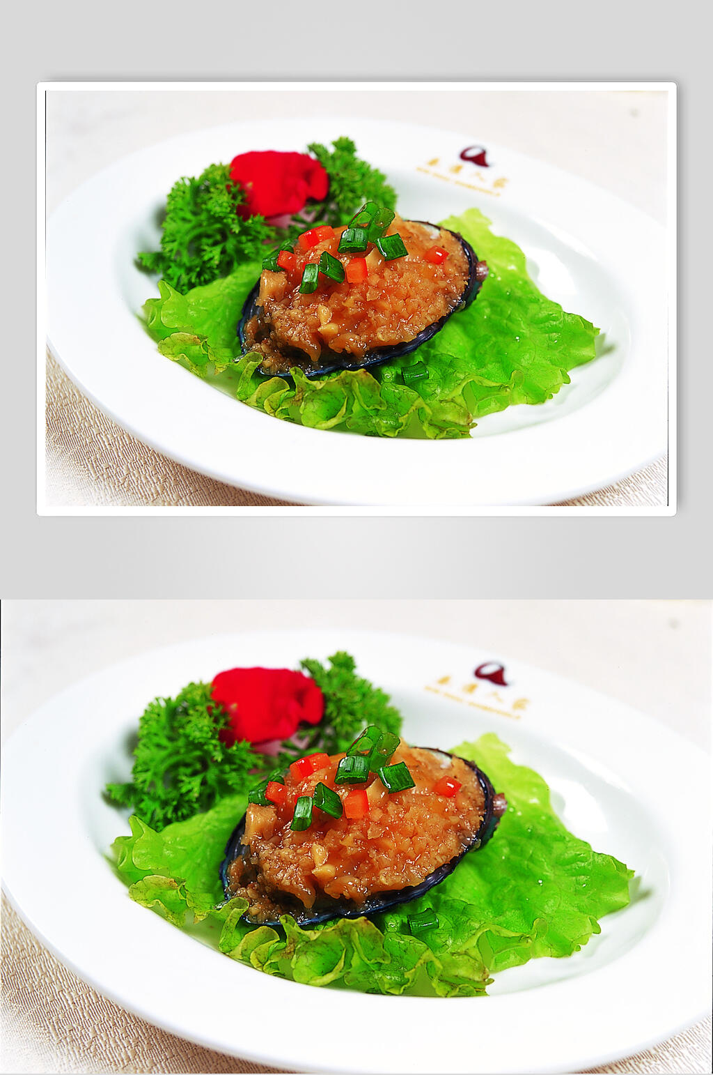 金银蒜蒸大连鲍素材