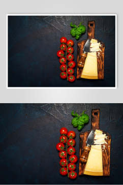 众图网美食图片插画简洁蔬菜西红柿砧板