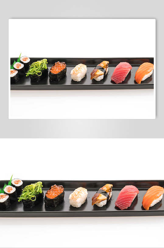 日式美食插画简洁手握刺身寿司