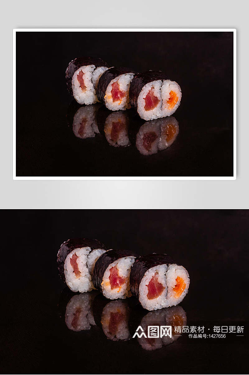 寿司美食餐单小卷菜单摄影图素材
