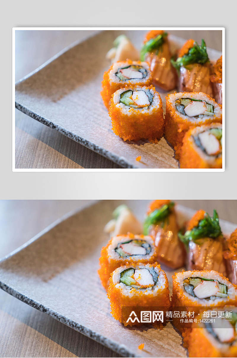 鱼子酱日式美食寿司海报素材