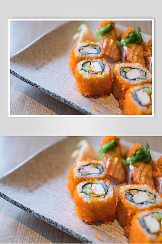 鱼子酱日式美食寿司海报