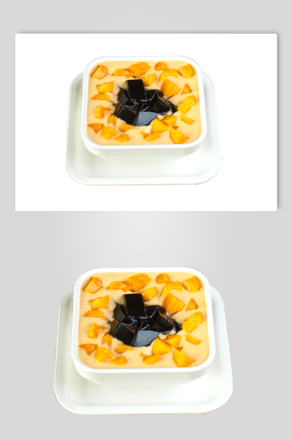 芒果仙草甜品素材