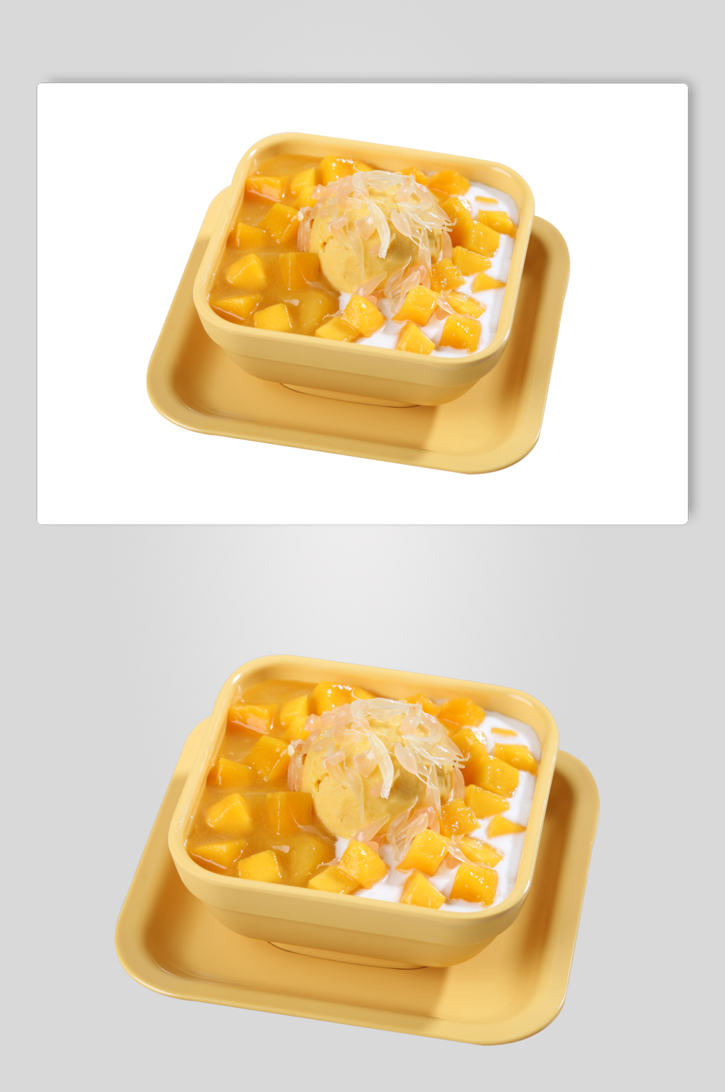 芒果牛奶甜品素材