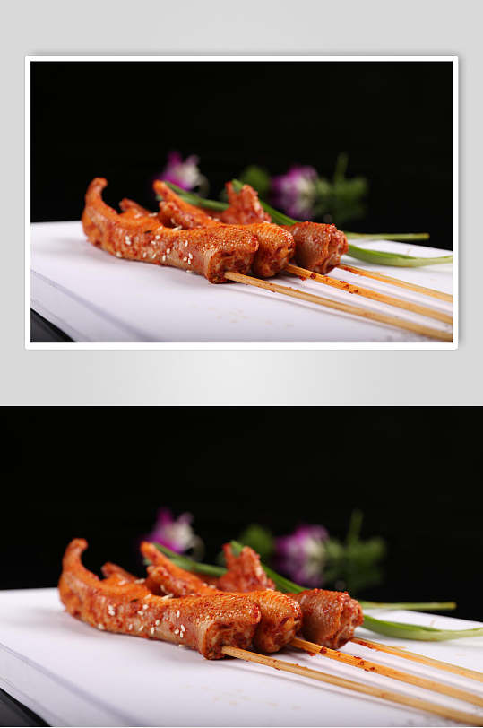 烤鸭掌高清图片
