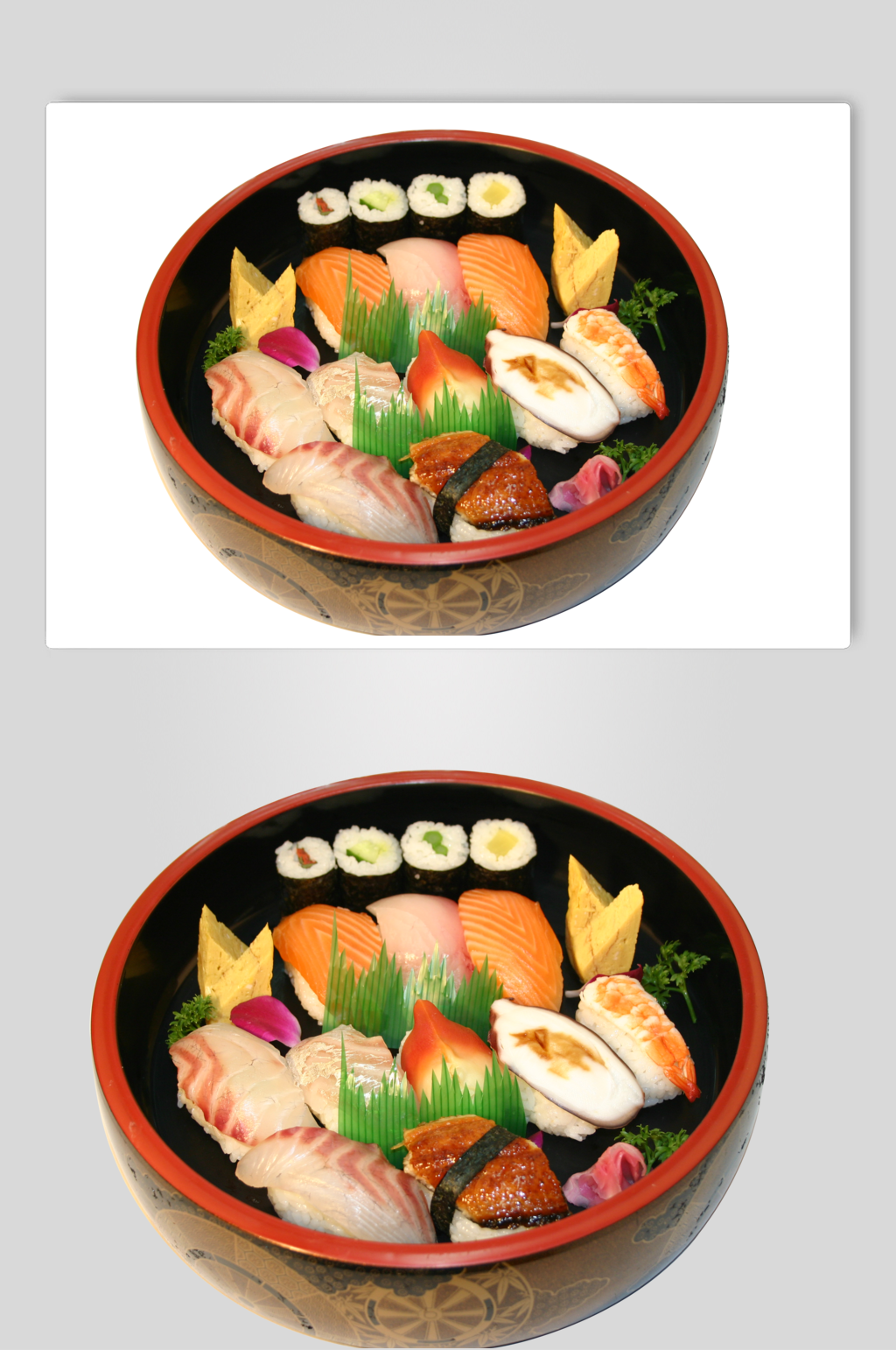 日式料理寿司拼盘素材