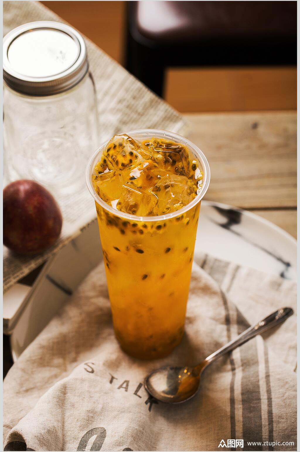 众图网独家提供夏日创意百香果果茶摄影图片素材免费下