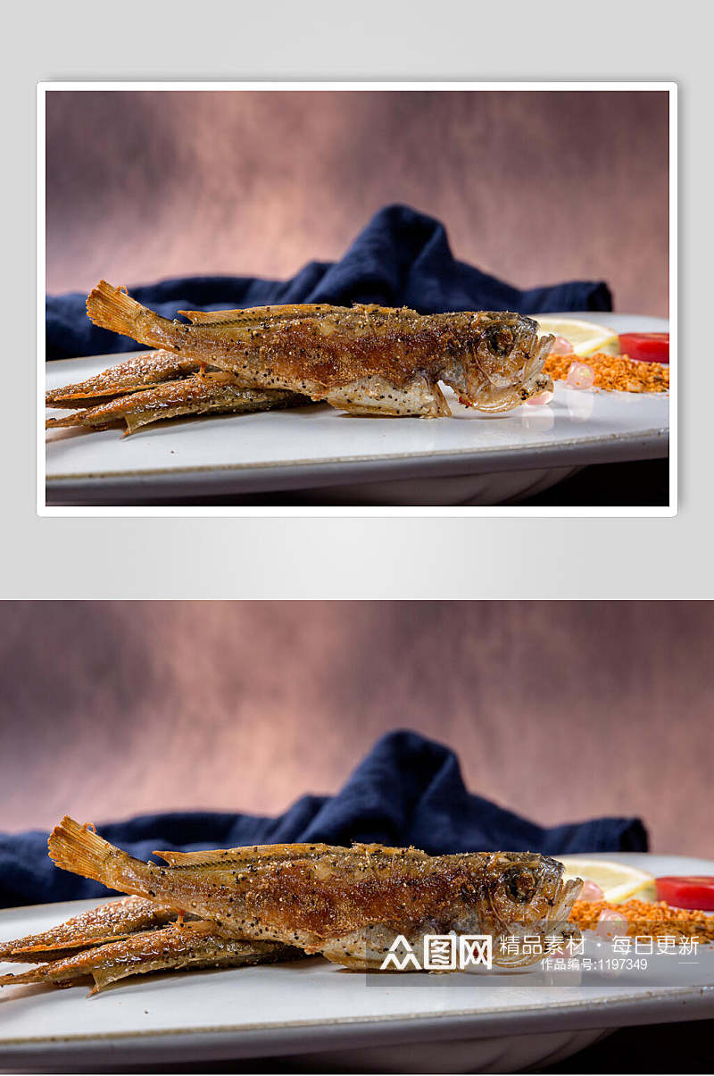 烤鱼美食图片素材