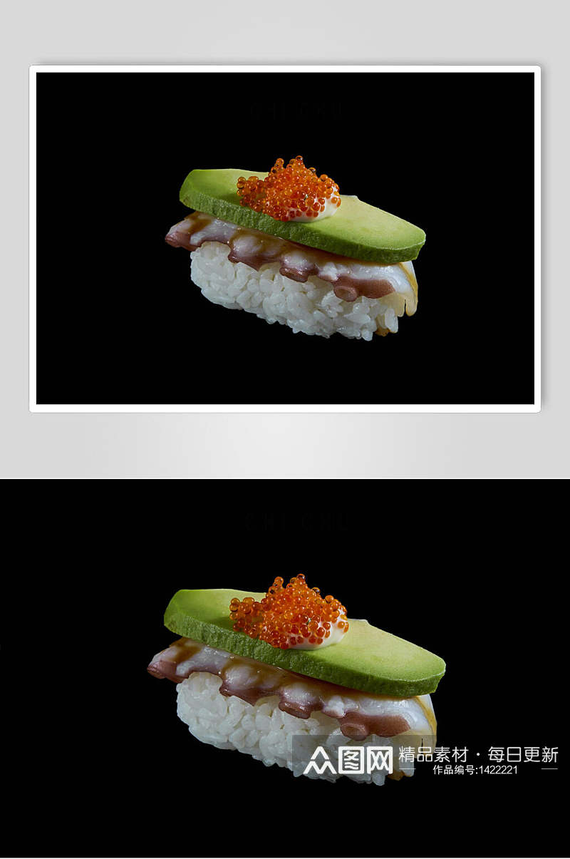 寿司美食牛油果寿司t免抠背景素材