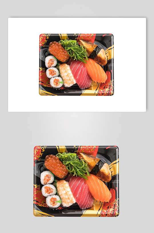 花纹盘寿司日式料理海报