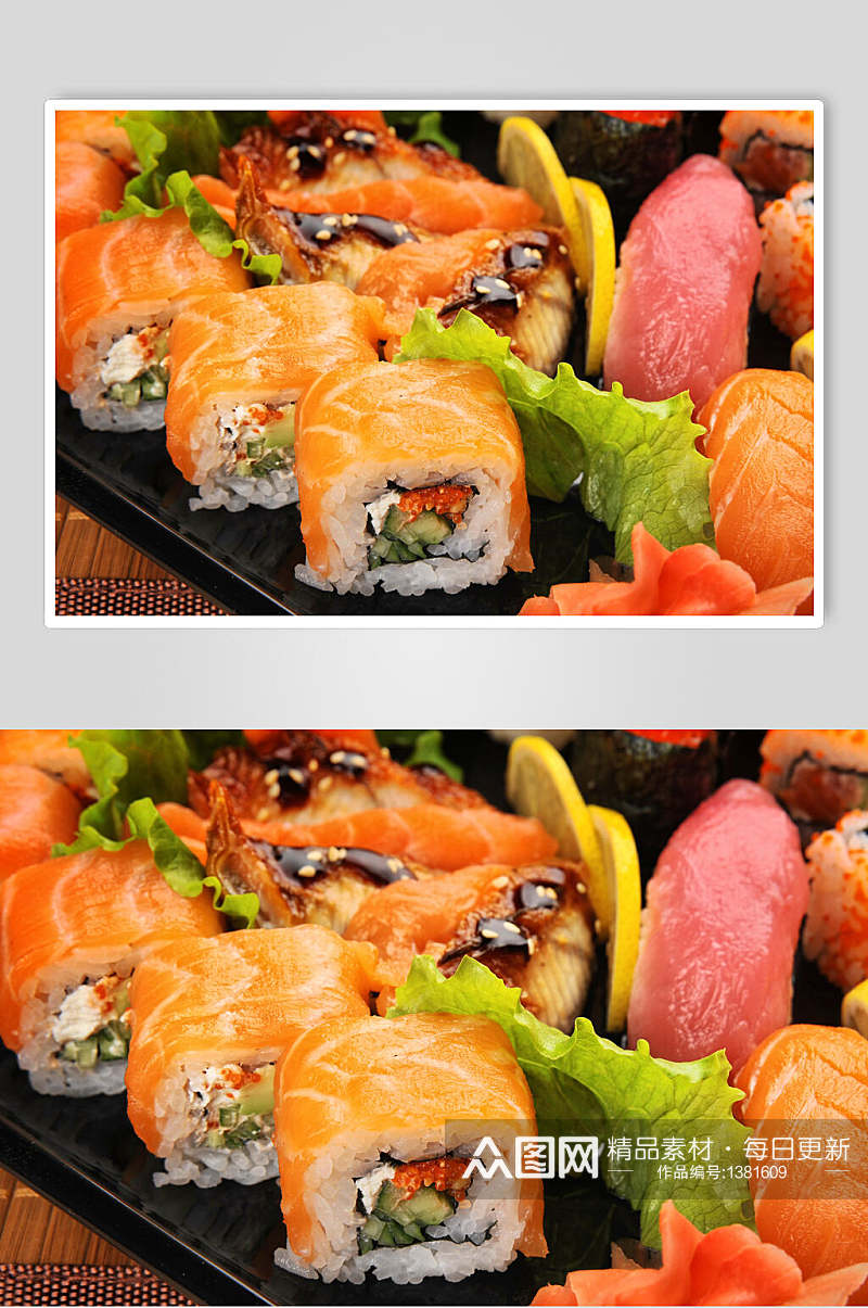 高清海鲜寿司日式料理海报素材
