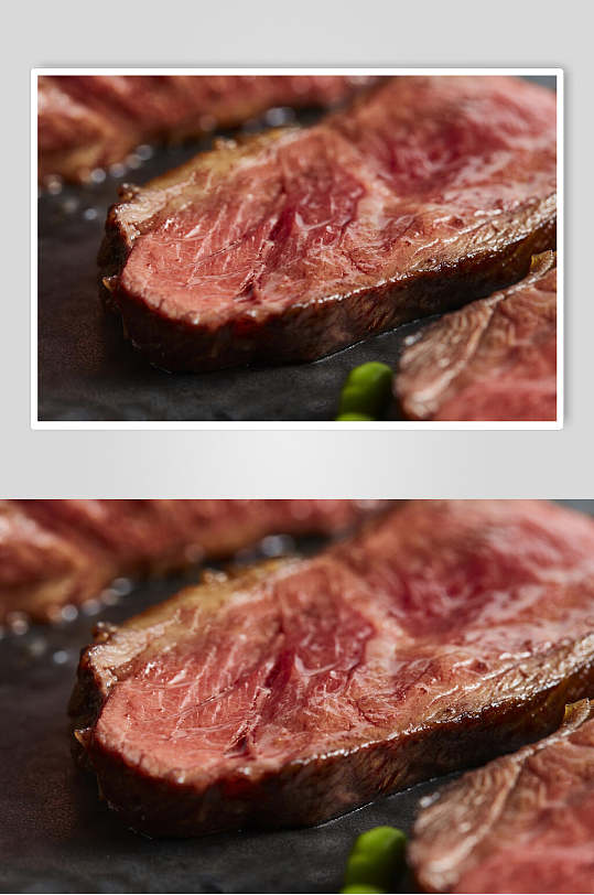 牛排实拍图牛肉片香煎美食海报
