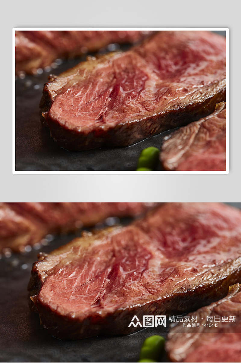 牛排实拍图牛肉片香煎美食海报素材