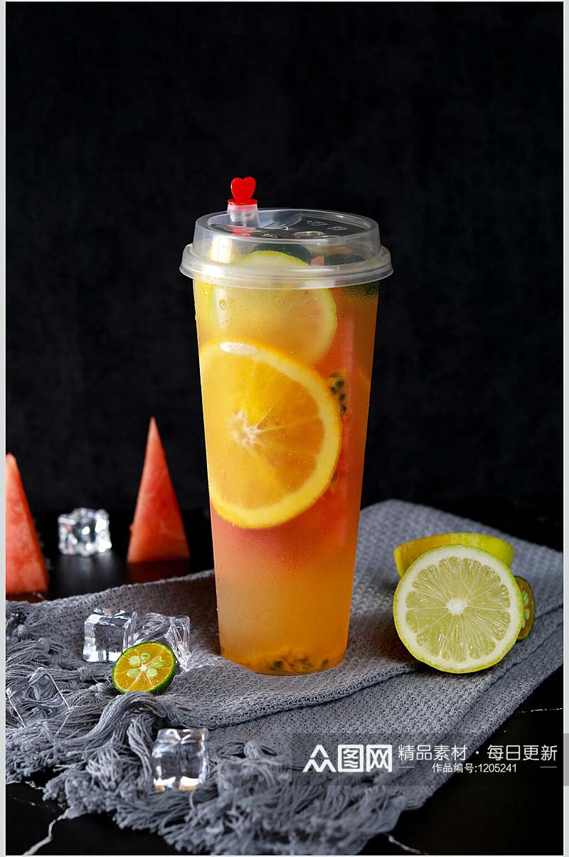 柠檬红茶冷饮高清图片素材