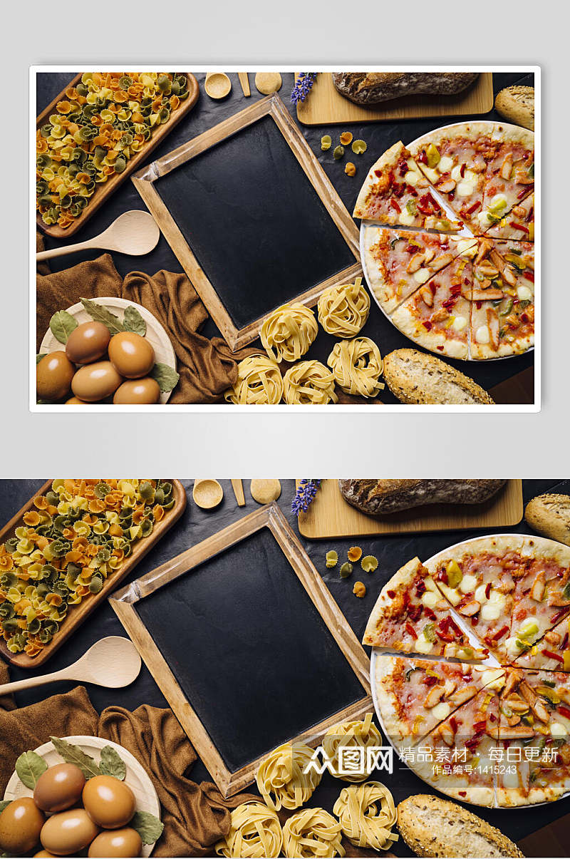 众图网美食图片插画简洁西餐披萨素材