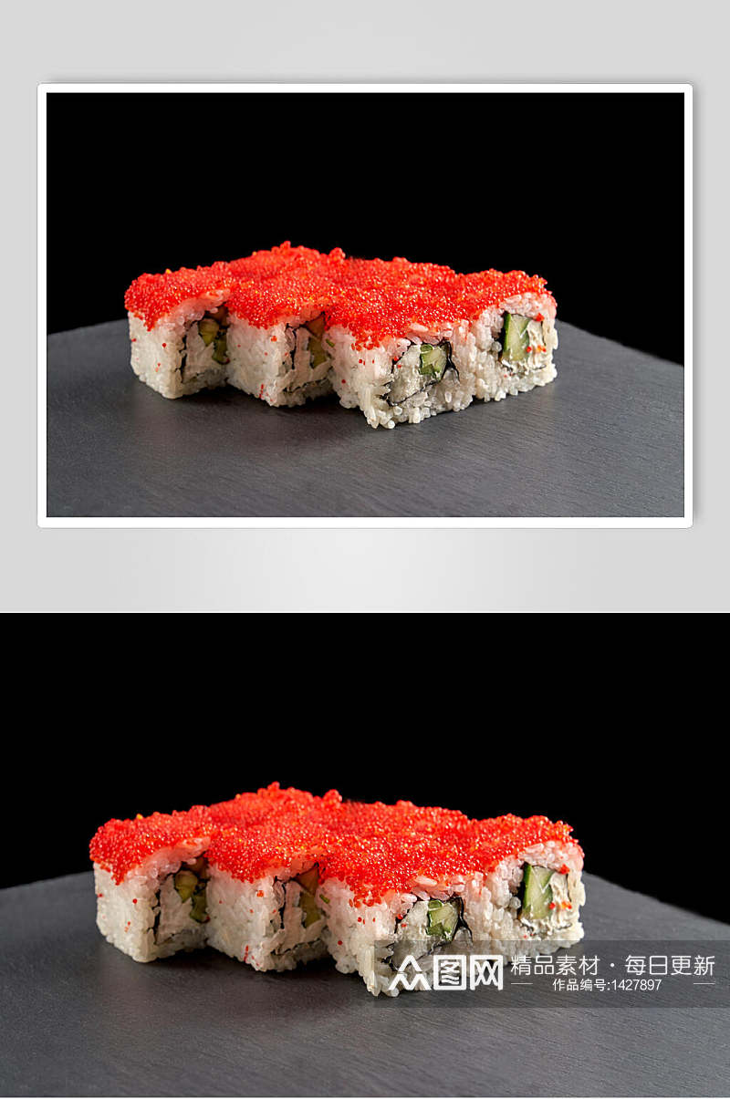 寿司美食小箱卷外卖套餐日式菜单摄影图素材