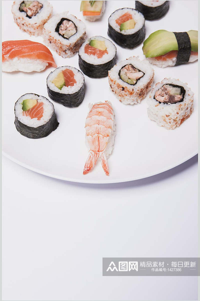 寿司美食日系料理小卷菜单视觉摄影图素材