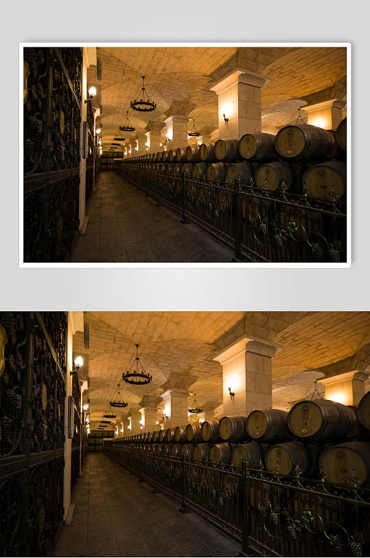 红酒酒窖摄影图片