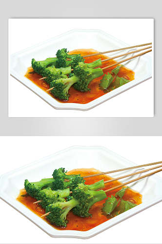 串串西蓝花餐饮美食图片