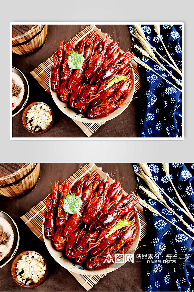 蒜香小龙虾高清餐饮美食图片素材