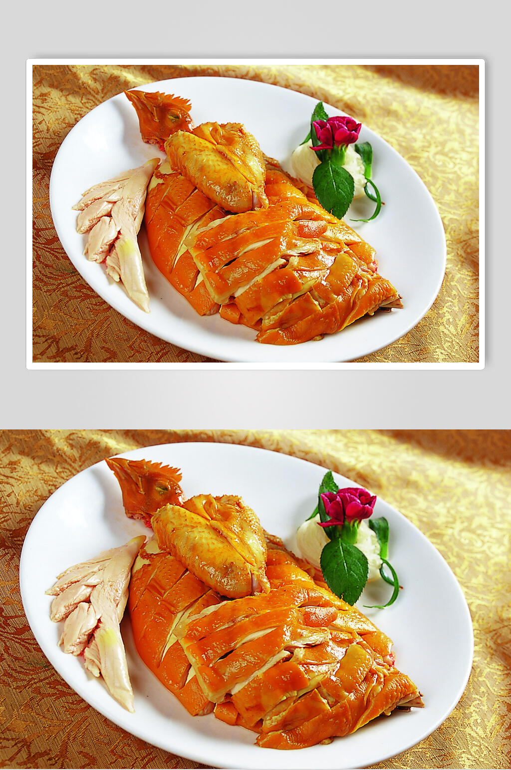 葱香豉油鸡素材