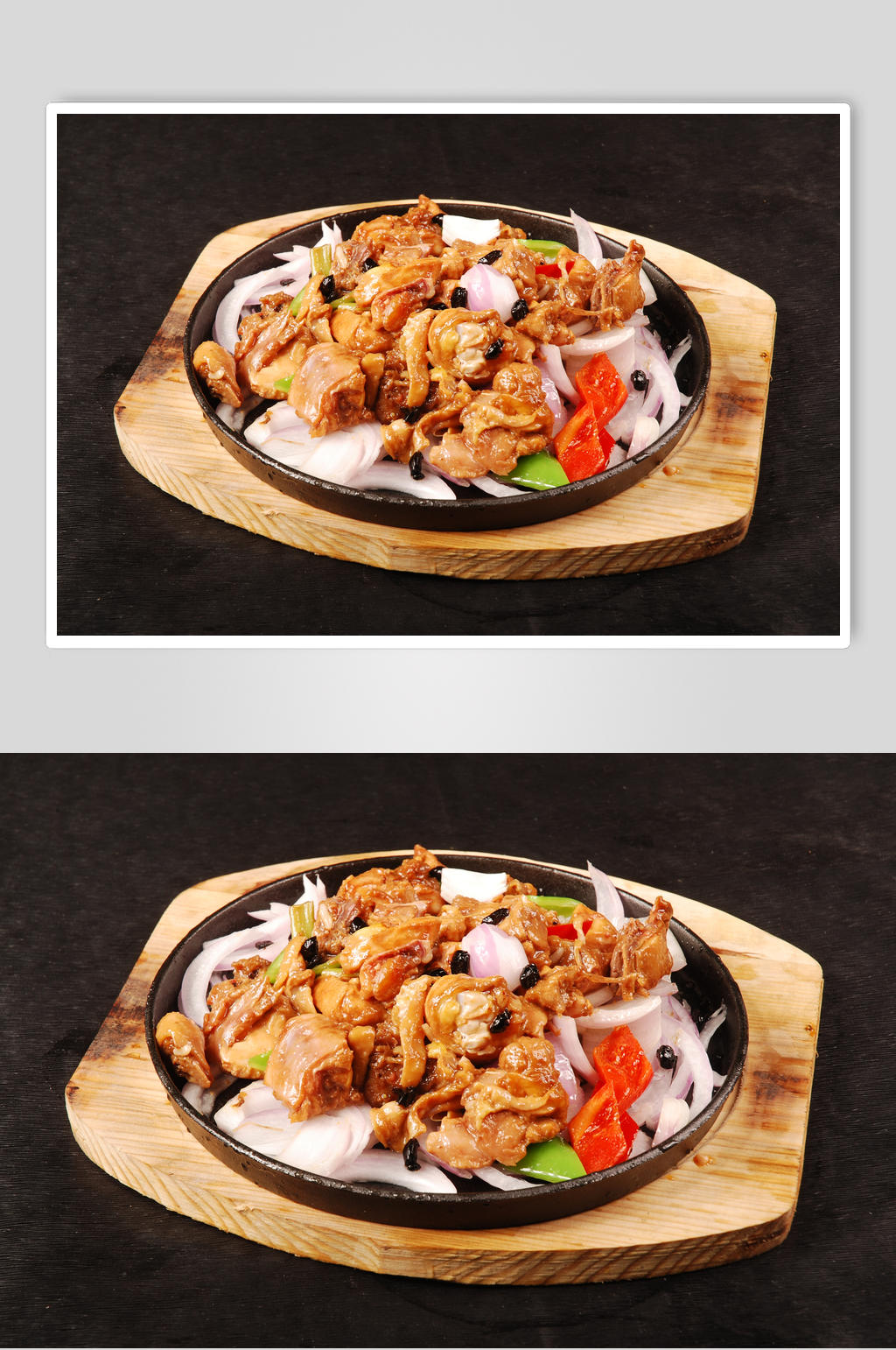铁板干葱豆豉鸡素材