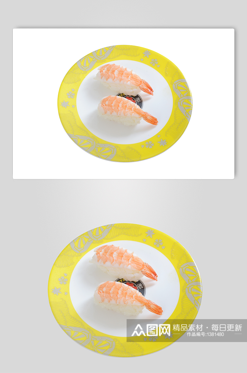 花纹盘寿司日式料理海报素材