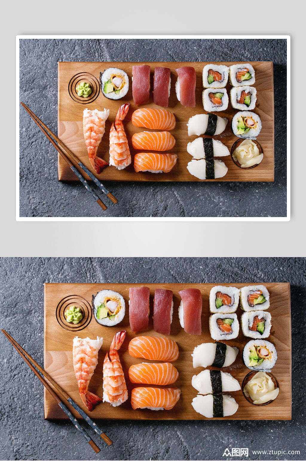 寿司美食手握卷摆盘艺术视觉摄影图