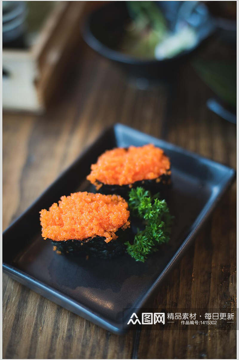 日式美食插画简洁小卷寿司套餐单人素材