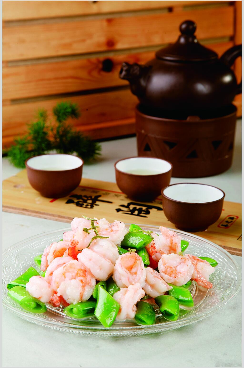 翡翠虾仁素材