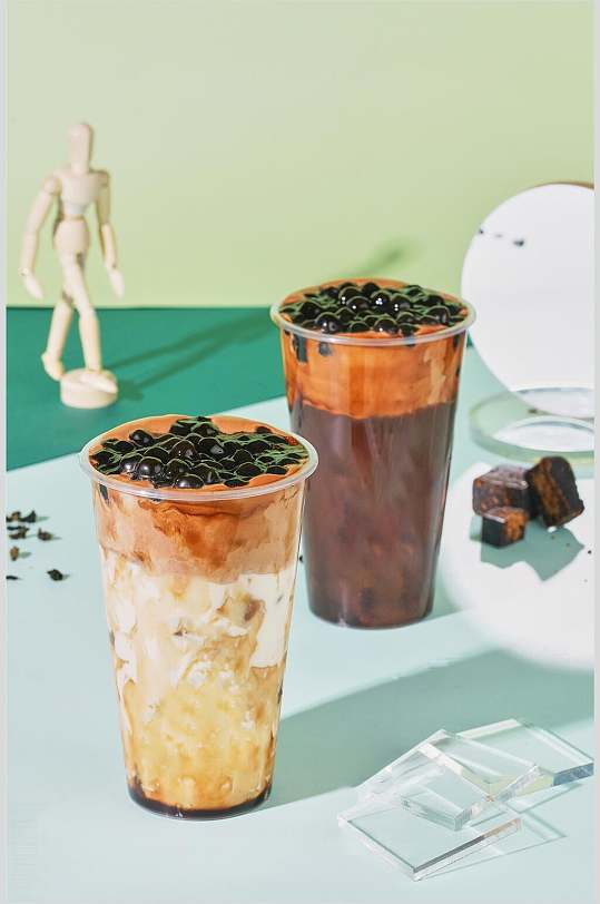 巧克力脏脏茶-众图网