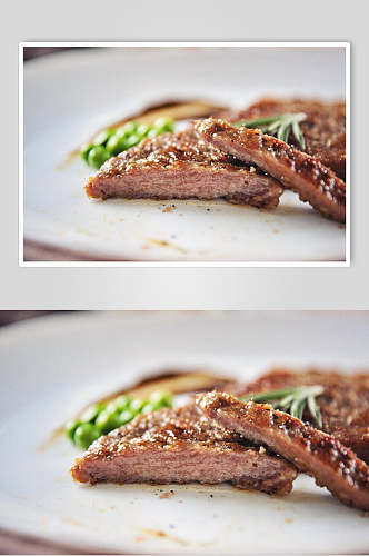 牛排实拍图牛肉西餐菜谱视觉摄影图