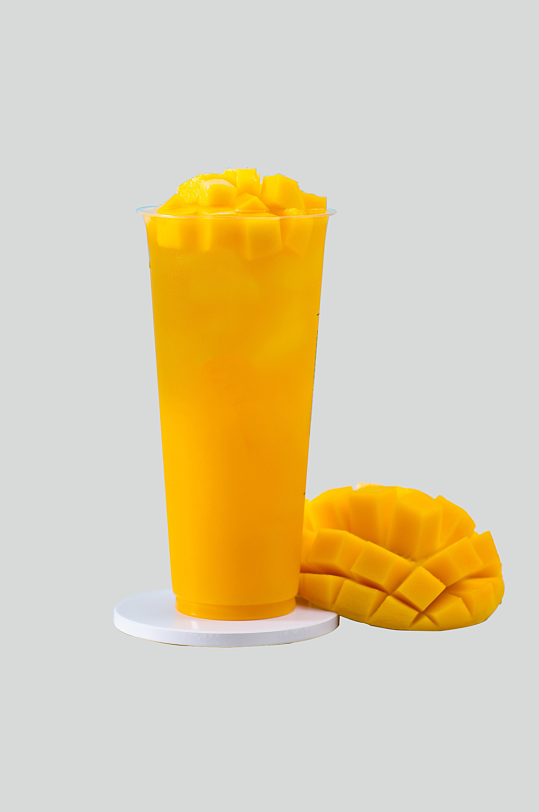 奶茶店奶茶免抠图片芒果果茶-众图网