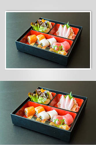 盒装日式美食寿司海报