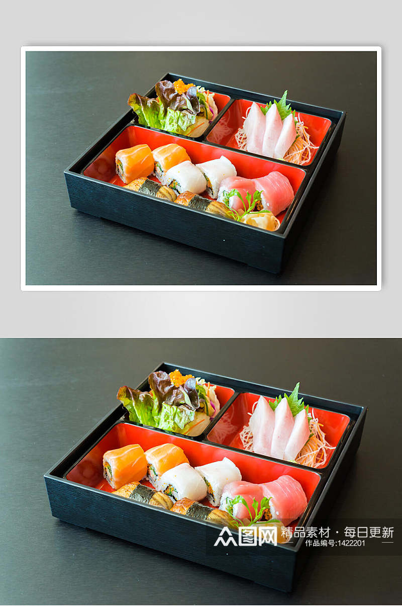 盒装日式美食寿司海报素材