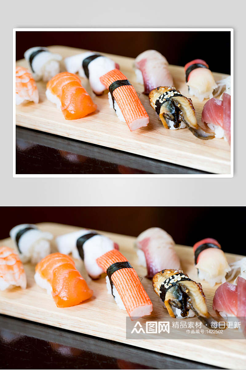 寿司美食刺身手握套餐免抠背景素材