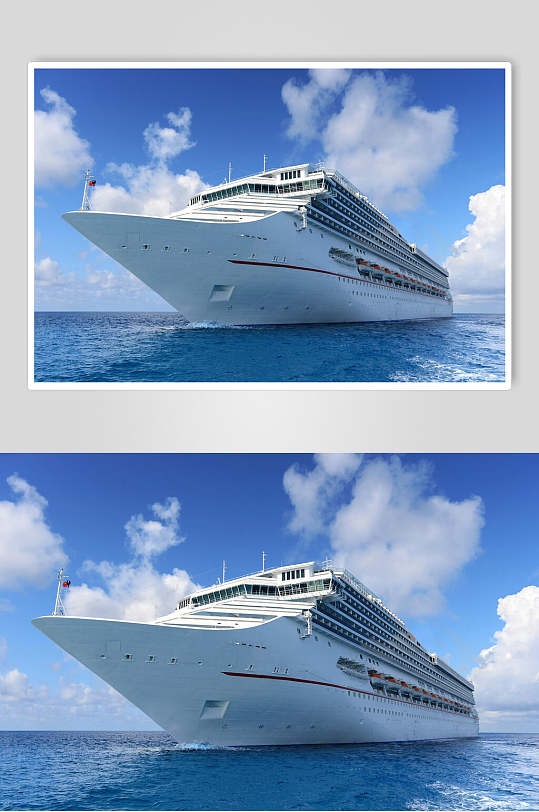 豪华游轮游船巨轮邮轮旅行轮船自然美景