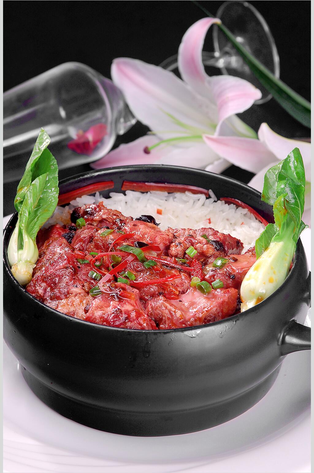豉香排骨煲仔饭素材