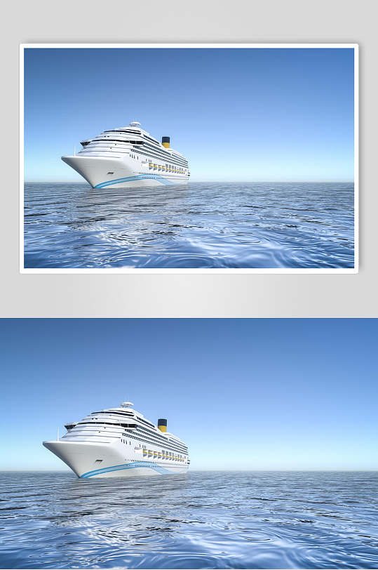 豪华游轮游船巨轮邮轮旅行轮船自然美景