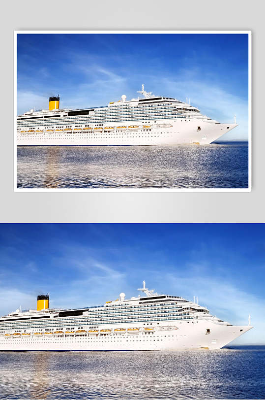 豪华游轮游船巨轮邮轮旅行轮船自然美景