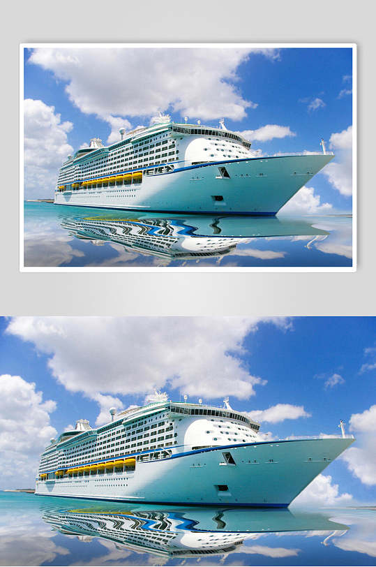 豪华游轮游船巨轮邮轮旅行轮船自然美景