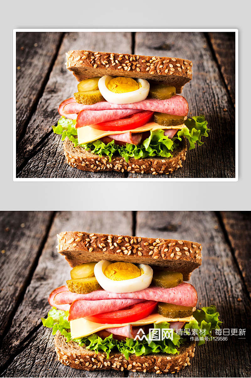 三明治美食图片素材