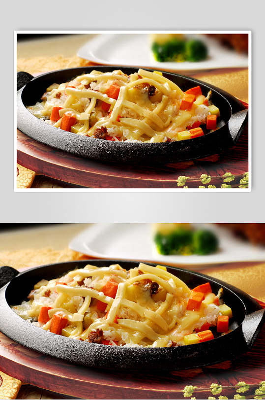 亚洲饭食-干酪牛肉焗饭-众图网