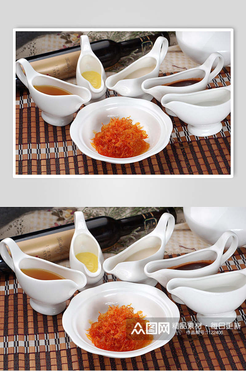 燕鲍翅-红枣汁捞血燕大素材