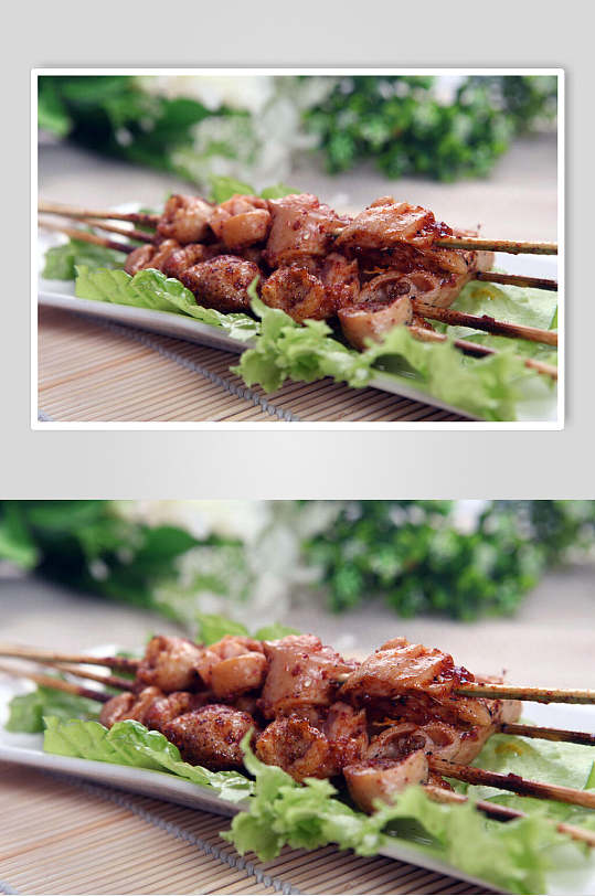 烤肥肠高清美食图片