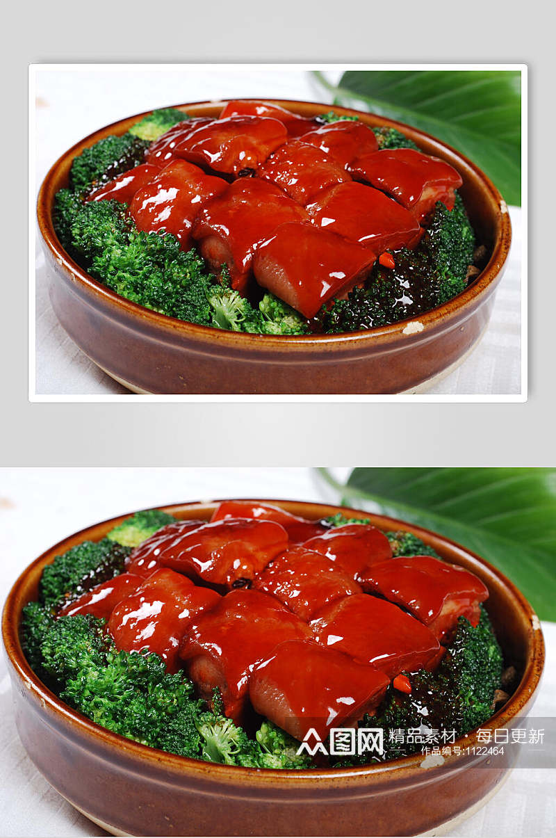 高清餐厅特色菜红烧肉素材
