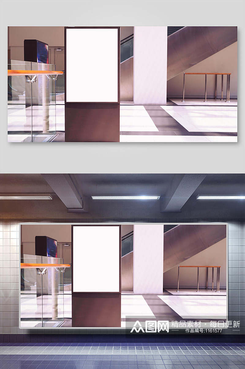 街头灯箱广告地铁商场公交车站广告牌贴图展示样机效果图素材
