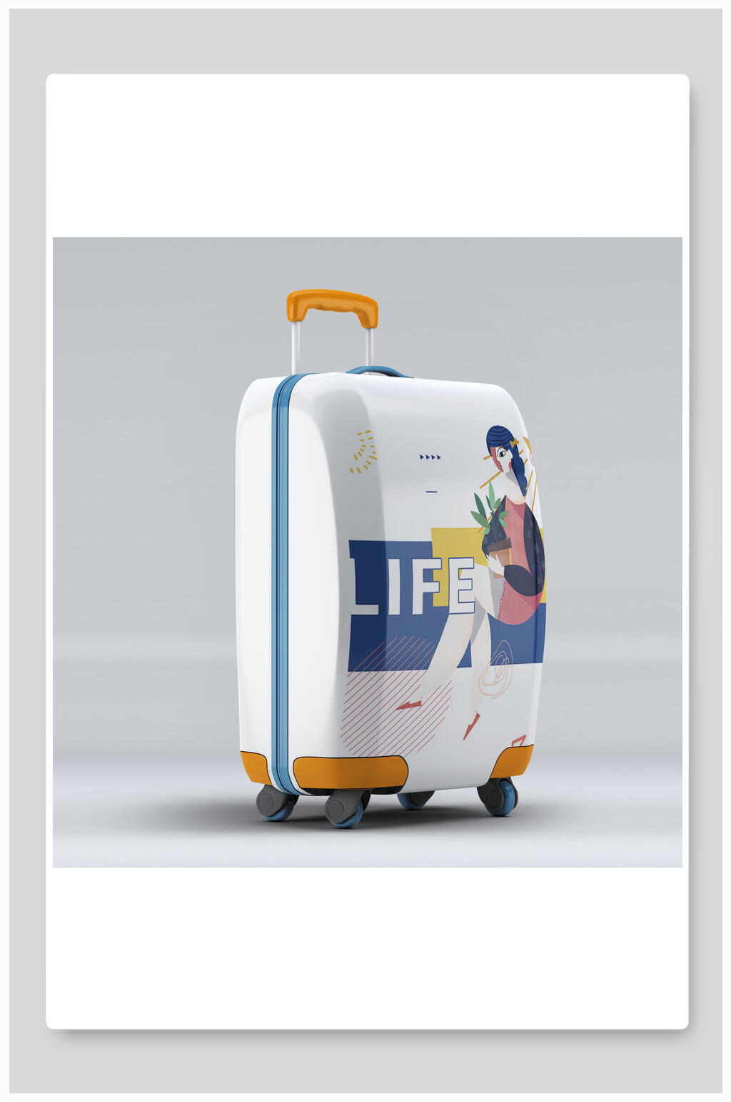行李箱旅行箱提拉杆箱样机素材